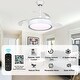 preview thumbnail 48 of 71, Bella Depot 36" Modern Retractable Ceiling Fan with Dimmable Led Light, Remote and APP Control 6-Speed Reversible DC Motor