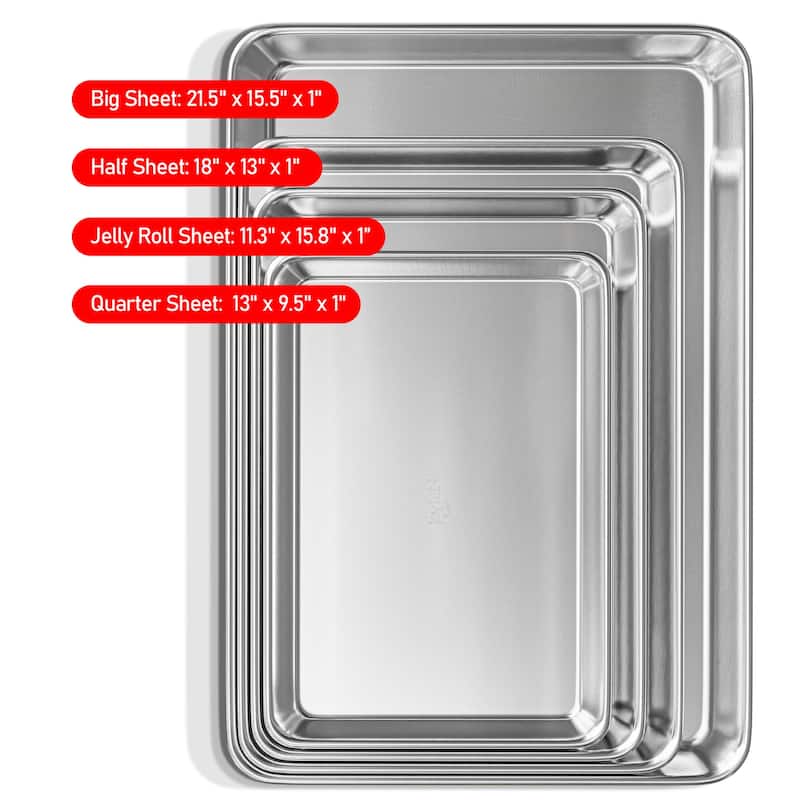JoyTable Aluminum Steel Non-stick Baking Sheet/Cookie Sheet Set