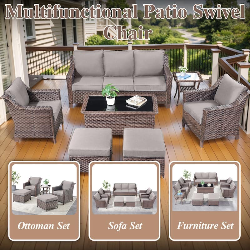 Patio Wicker Chairs Set of 2 Patio Rattan Dining Chairs