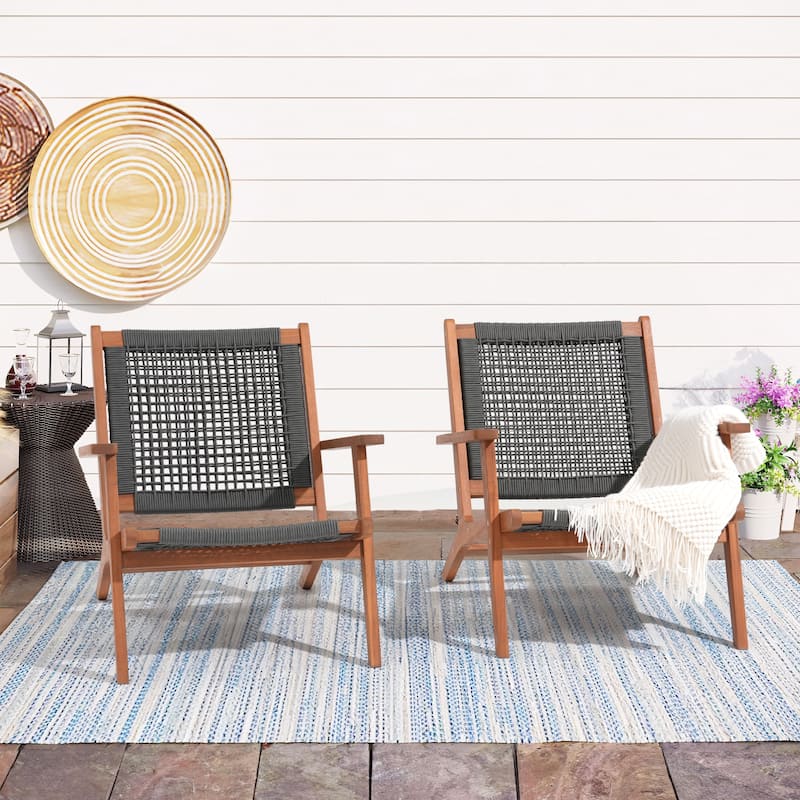 Outdoor 2 pieces Acacia Wood Chair
