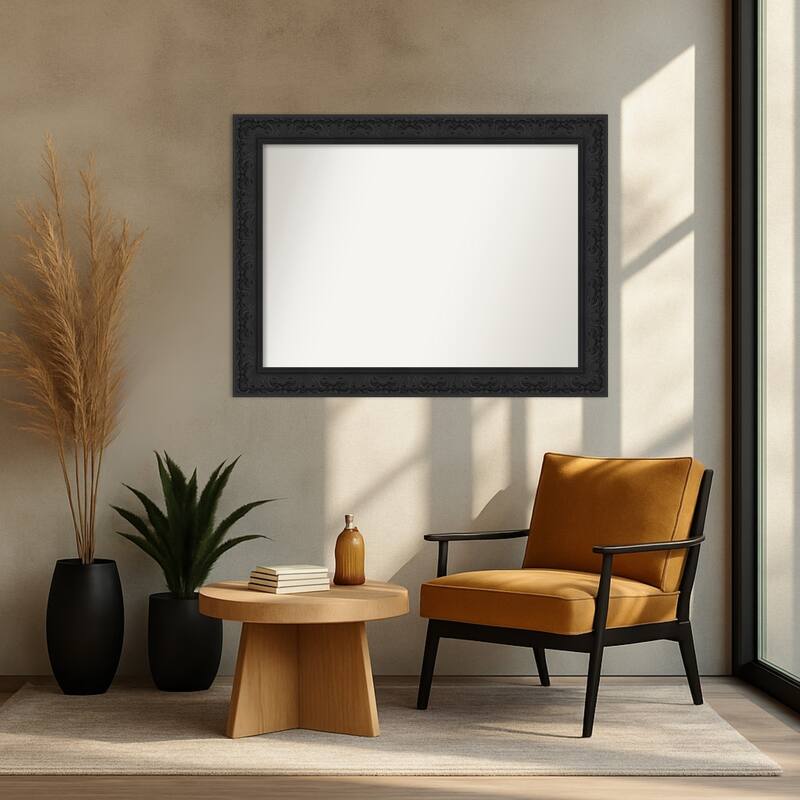 Luxe Non-Beveled Framed Wall Mirror