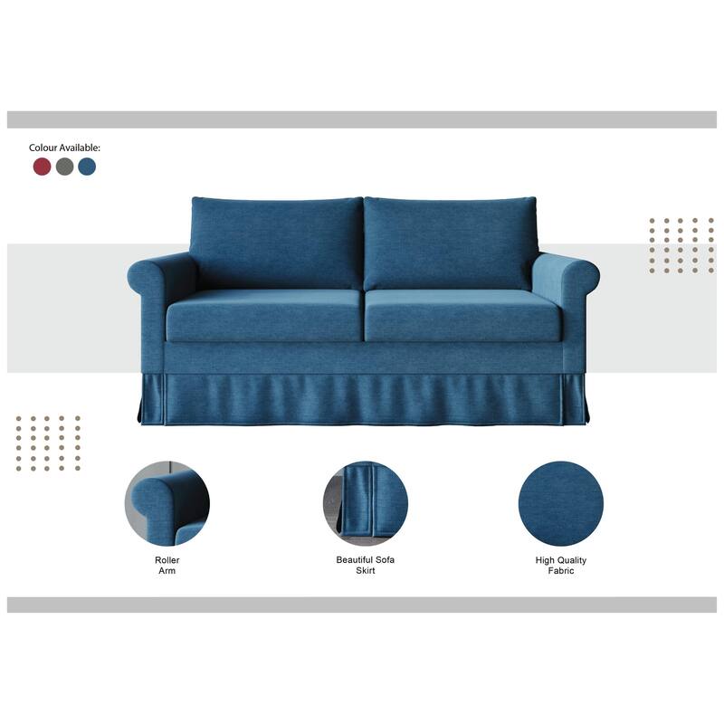 Devon Rolled Arm 3-Seater Sofa