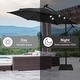 preview thumbnail 20 of 64, Ainfox 10 ft. Patio Offset Solar LED Umbrellas Cantilever Outside Umbrellas with Base