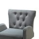 preview thumbnail 20 of 74, Loreto Tufted Velvet Swivel chair with Adjustable Height