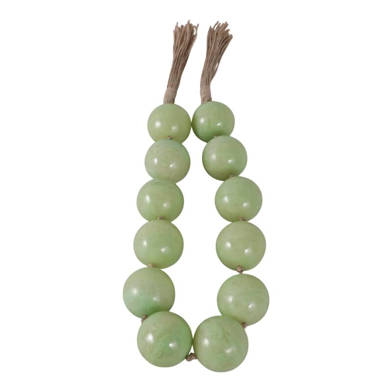 Resin Modern Decorative Beads with Jute Detailing and Textured Accents