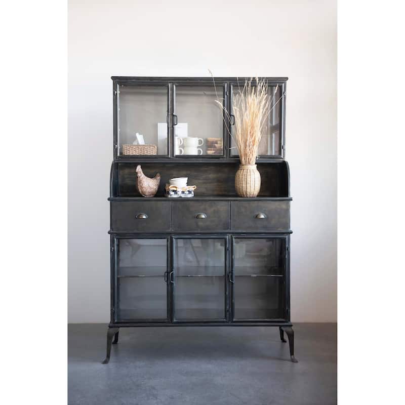 Antique Black Metal Cabinet
