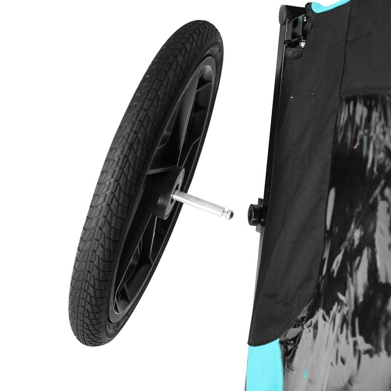 Pet Bike Trailer Dog Cart for Bicycle for Small and Medium Pets, Easy Folding Cart Frame, Quick Release Wheel, Non-Slip Floor