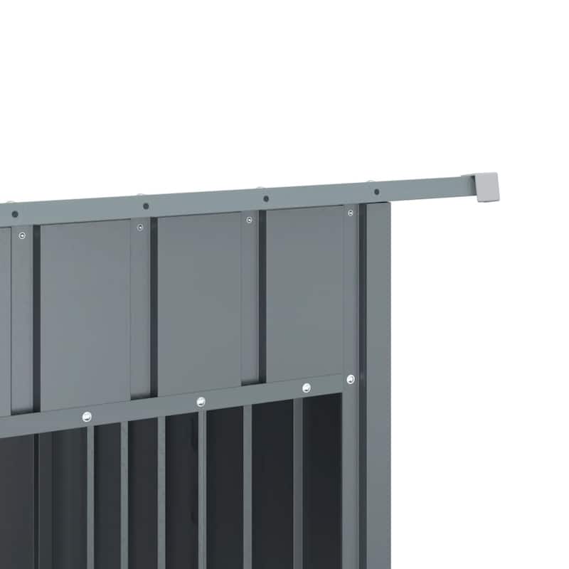 vidaXL Dog House Anthracite Galvanized steel 60.2 x 35.8 x 43.3 in
