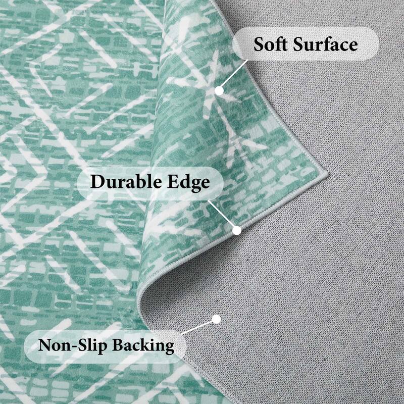 HomeRoots Abstract Geometric Casual Rectangle Area Rug - 8' X 10'