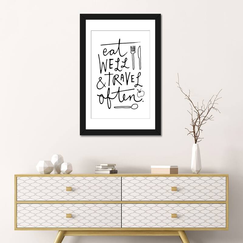 iCanvas "Eat Well Travel Often" by The Love Shop