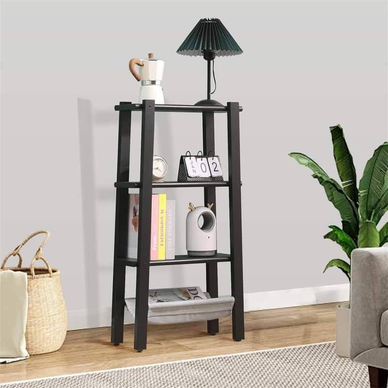 Ladder Shelf 4 Tier Bookshelf - 18.5"D x 7.87"W x 35.43"H