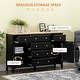 preview thumbnail 12 of 15, HOMCOM Modern Sideboard with Drawers, Buffet Cabinet with Storage Cabinets, Rubberwood Top and Adjustable Shelves, White