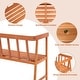 preview thumbnail 8 of 6, Outdoor Acacia Wood Bench with Backrest and Armrests - 43" x 18" x 28" (L x W x H)