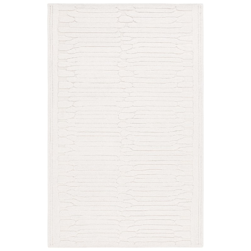 SAFAVIEH Handmade Chatham Viera Modern Wool Rug - 4' x 6' - Ivory