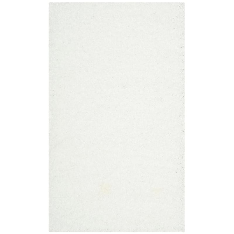 SAFAVIEH Laguna Shag Verdiana Solid Color 2-inch Thick Rug. - 3' x 5' - White - Rectangle