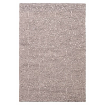 ECARPETGALLERY Braid weave Sienna Grey Wool Rug - 6'0 x 8'10