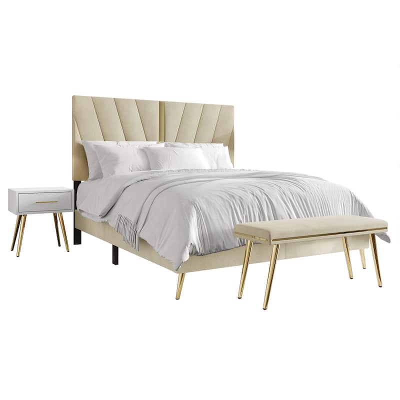 CraftPorch 4 Piece Contemporary Bedroom Set