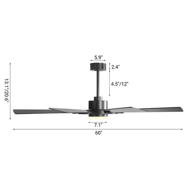 Wingbo Image WINGBO 60-inch/72-inch 8-Blades Indoor DC Motor Ceiling Fan With LED ...