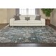 preview thumbnail 25 of 40, Nourison Karma Vintage Over-Dyed Medallion Area Rug 7'10" x 10'6" - Blue - Runner/Rectangle