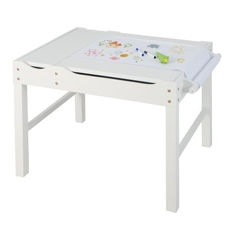 Wooden Kids Multi Activity Play Table with Storage Paper Roll - 34" x 23.5" x 22.5" (L x W x H)