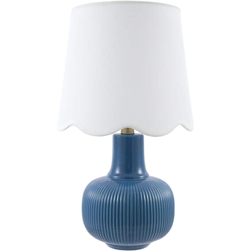 Livabliss Ormelle Traditional Accent Table Lamp - 19"H x 10"W x 10"D - Blue