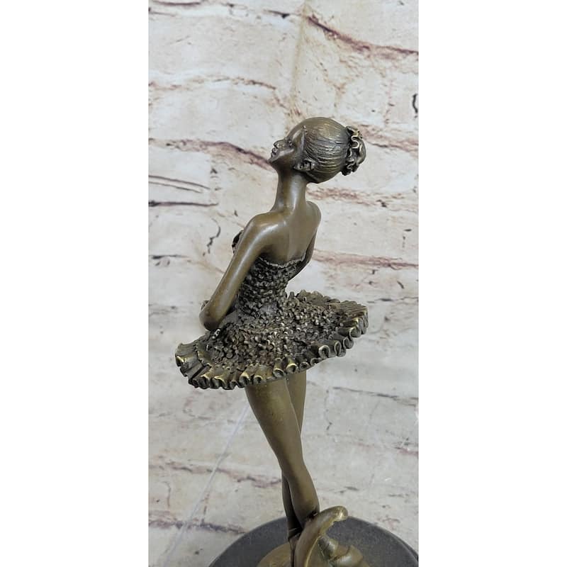 Art Deco Hot Cast Bronze Graceful Ballerina Ballet Statue Sculpture Gift Decor