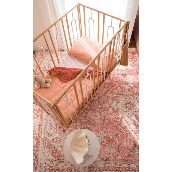 DIFF Beatrice -Gold Peach Mirror Sunglasses Beatrice Peach Transitional Washable Rug - Bed Bath & Beyond  main image 3