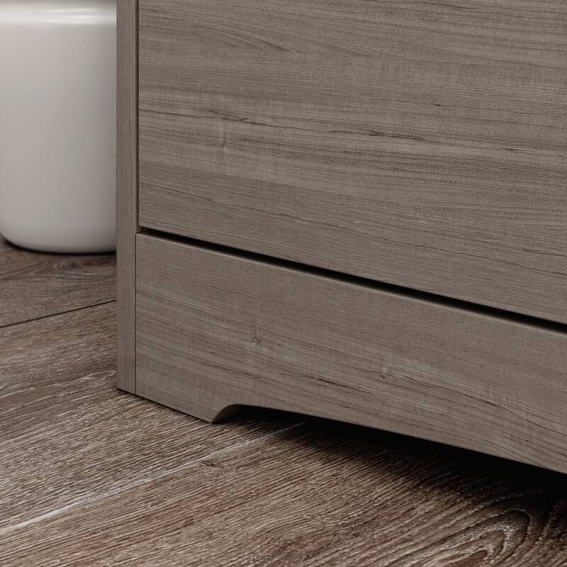 Wood 4-Drawer Chest with Large Drawers, Brown