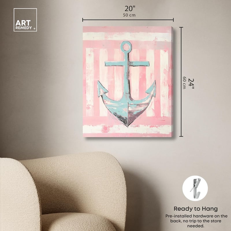 Sea Anchor Canvas by Art Remedy, Gallery Wrapped