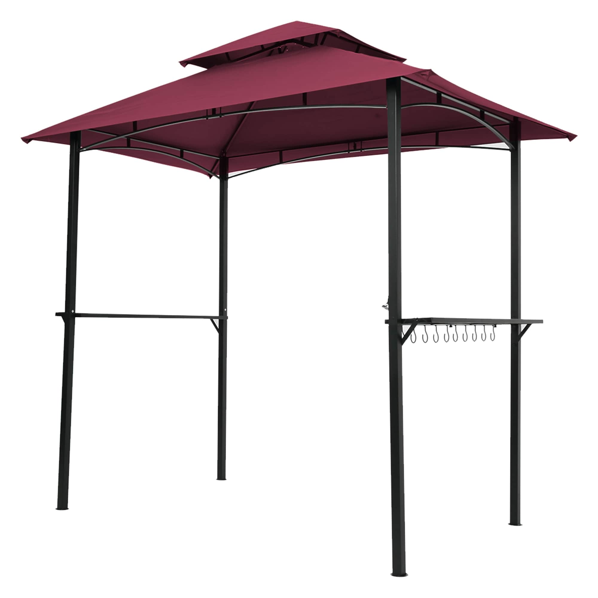 Outdoor Grill Gazebo 8 x 5 Ft, Shelter Tent, Double Tier Soft Top