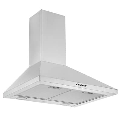 Ancona 24 in. Convertible Wall Pyramid Range Hood in Stainless Steel
