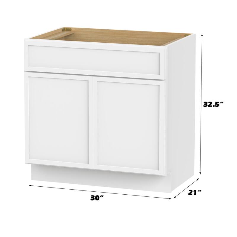 Vanity Art 30" Freestanding Single Base Storage Cabinet with Soft Close Doors
