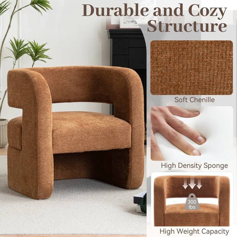 Full Assembled Upholstered Accent Chair For Living Room