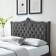 preview thumbnail 1 of 65, Louisa Tufted Performance Velvet Twin Headboard Charcoal - Twin