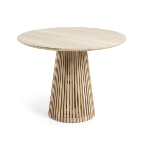 Round Teak Wood Pedestal Dining Table L