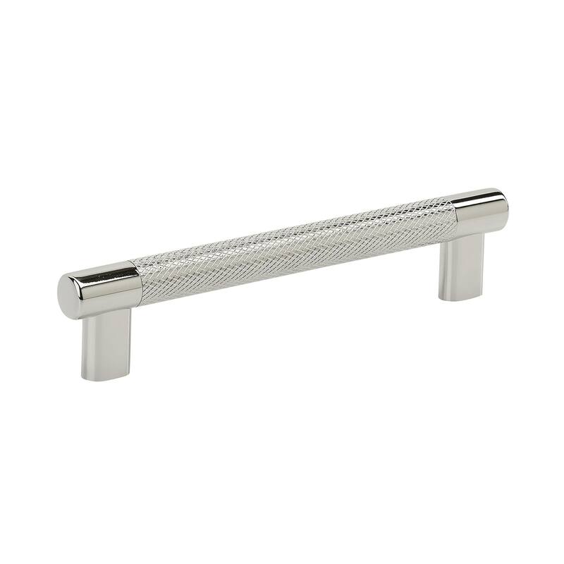 Amerock Bronx Cabinet Pull Handle - 6-5/16 in (160 mm) Center-to-Center - Polished Nickel