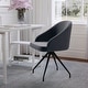 preview thumbnail 18 of 75, Martha Stewart Upholstered Stationary Swivel Home Office Chair Gray Velvet/Oil Rubbed Bronze