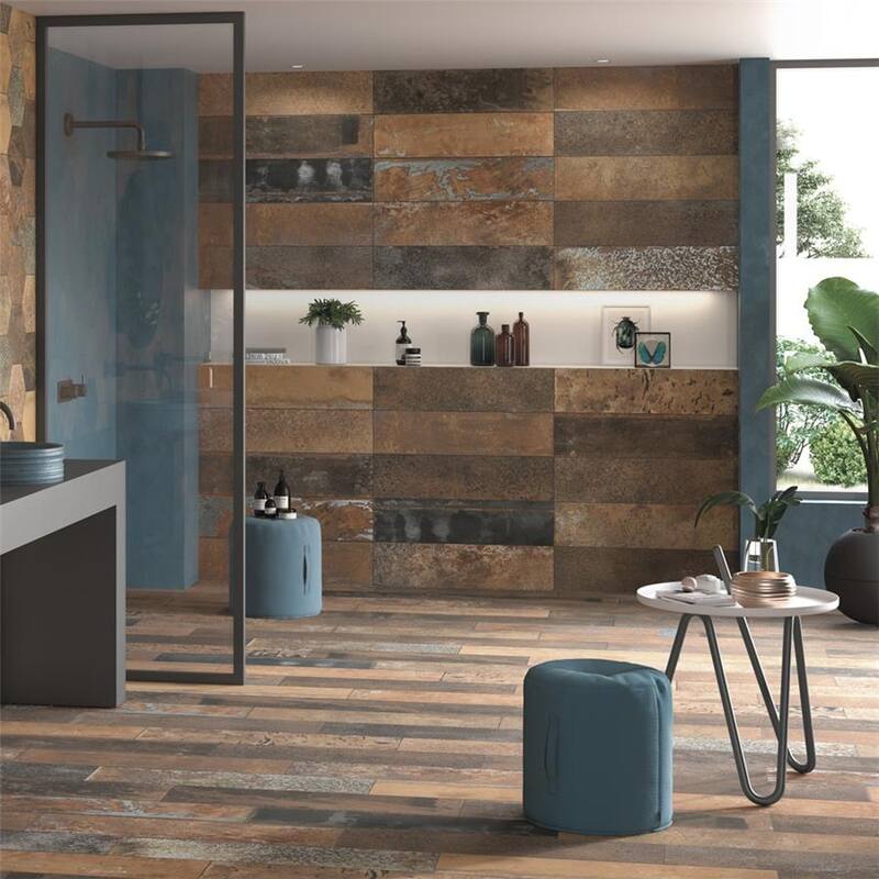 Merola Tile Maheno Mix 8-1/2" x 35-1/2" Porcelain Floor and Wall Tile Pallet