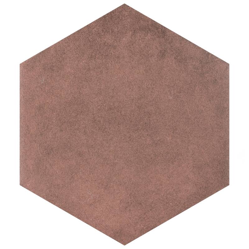 Merola Tile Matter Hex Red 7-7/8" x 9" Porcelain Floor and Wall Tile