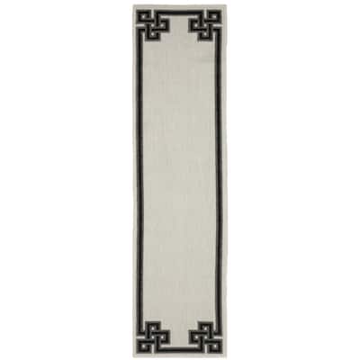 Vista Home Talcot Diamond Relief Grey/ Black Indoor-Outdoor Area Rug