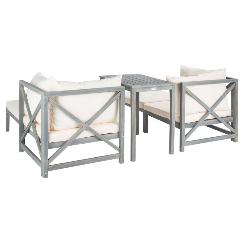 SAFAVIEH Outdoor Living Ronson 5 Pc Sectional Set - 26.9 x 26.9 x 26.8