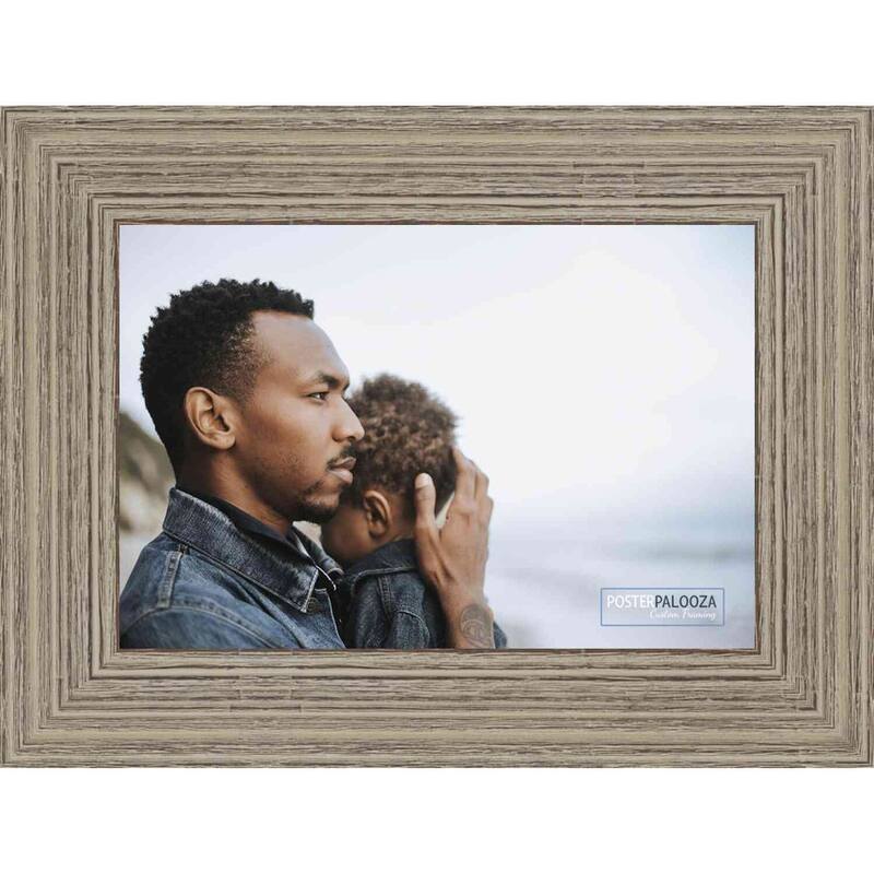 22x30 Rustic Wood Tone Complete Wood Picture Frame with UV Acrylic, Foam Board Backing