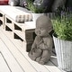 preview thumbnail 2 of 2, Grey Stone Finish MgO Meditating Buddha Monk Garden Statue