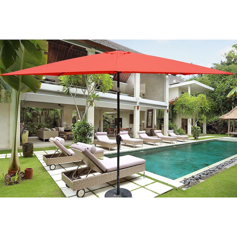 Double-Sided Patio Umbrella Outdoor - Red