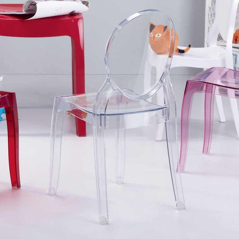 25" Stackable Outdoor Patio Kids Armless Chair