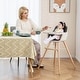 preview thumbnail 40 of 46, Costway 3 in 1 Convertible Wooden High Chair Toddler Feeding Chair - See Details