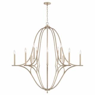 Claire 12-light Brushed Champagne Hanging Chandelier