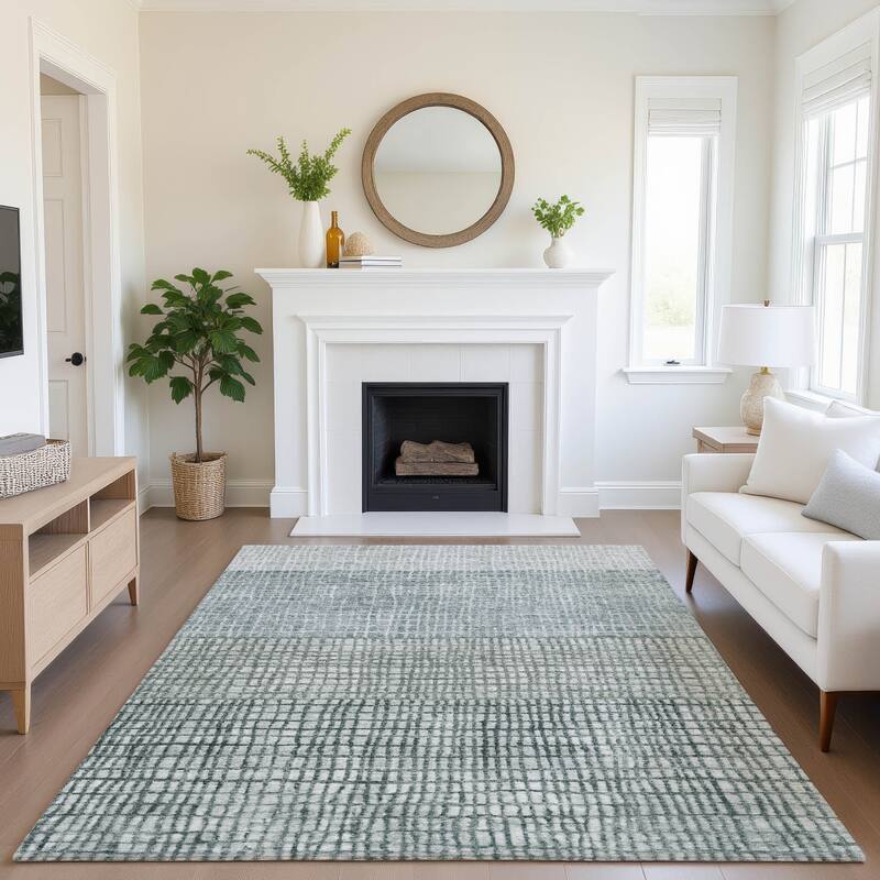 Premium Washable Super Soft Modern Ombre Mayfield Rug - 9' x 12' - Aqua