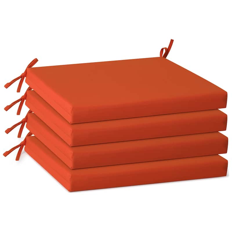 Fading Free All Weather Outdoor Patio Dining Chair Seat Cushions - (Set of 4)