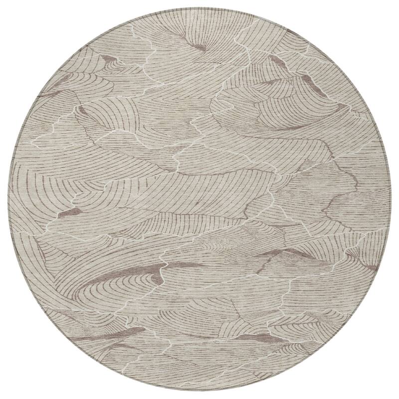 HomeRoots Abstract Transitional Rectangle Outdoor Rug